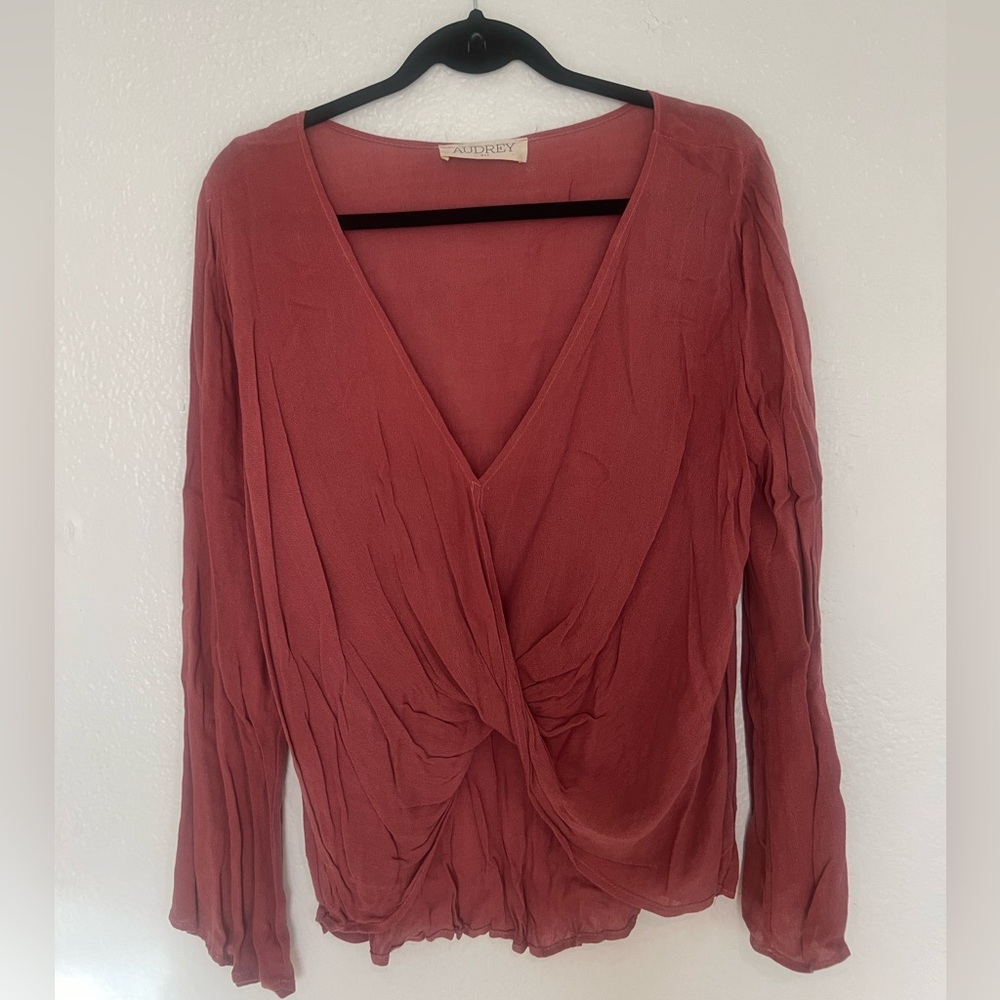 Audrey size small coral colored top